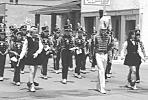 Tecumseh Marching Band at a parade in New Carlisle in 1967 or '68