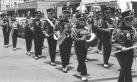 Tecumseh Marching Band at a parade in New Carlisle in 1967 or '68